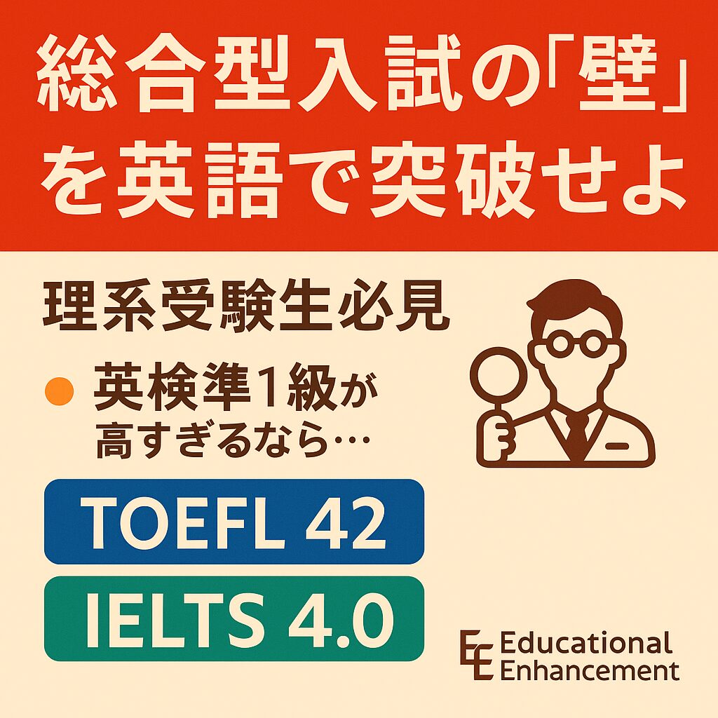 理系×英語力で勝つ！総合型入試戦略① 英検準1級よりTOEFLが有利!? 出願資格の真実